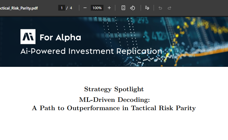 ML Driven Decoding: A Path to Outperformance in Tactical Risk Parity
